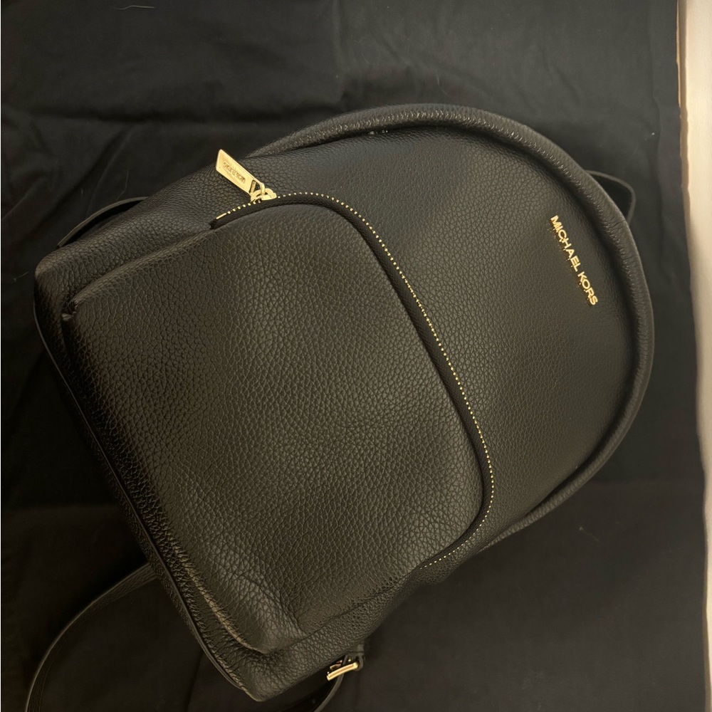 Michael Kors Black Leather Backpack